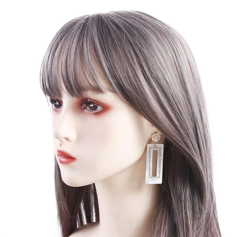 Mxbeauty Anting Persegi Panjang Geometris Desain Rasa Temperamen Fashion Cocok Liontin Earring Perhiasan Telinga Gaya Korea Ear Studs