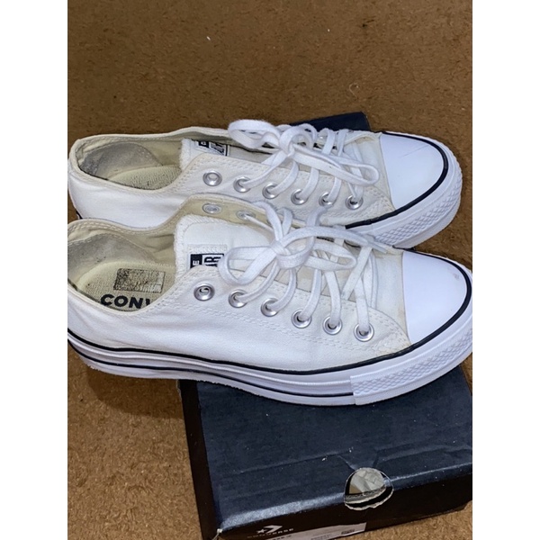 Preloved sepatu converse ctas lift ox white ORIGINAL