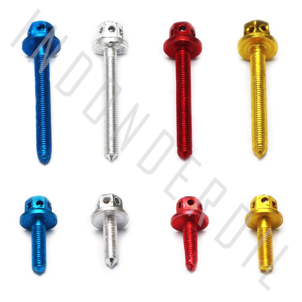 Baut-Baud Probolt Visor-Windshield-Wind-Win Shield-Shild-Sil Pendek 5x20 Panjang 5x40 Merah-Silver-Biru-Kuning Drat Halus Universal-Untuk Semua Jenis Motor NMAX-Aerox-Lexi-Mio-PCX-Beat-Vario-ADV