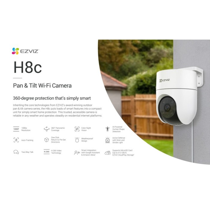 CCTV Ezviz Smart Home Camera CS-H8c 1080P 2MP