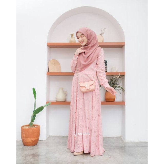 Zaskia Dress / gamis kekinan / gamis harian