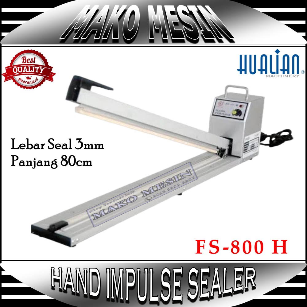 Hand Impulse sealer FS-800 H mesin sealer plastik panjang 80 cm