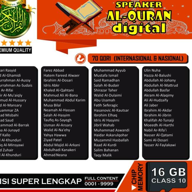 SPEAKER AL QURAN CHIP 16 GB 70 QORI TP-600 | BONUS LENGKAP 500 KAJIAN - Ungu