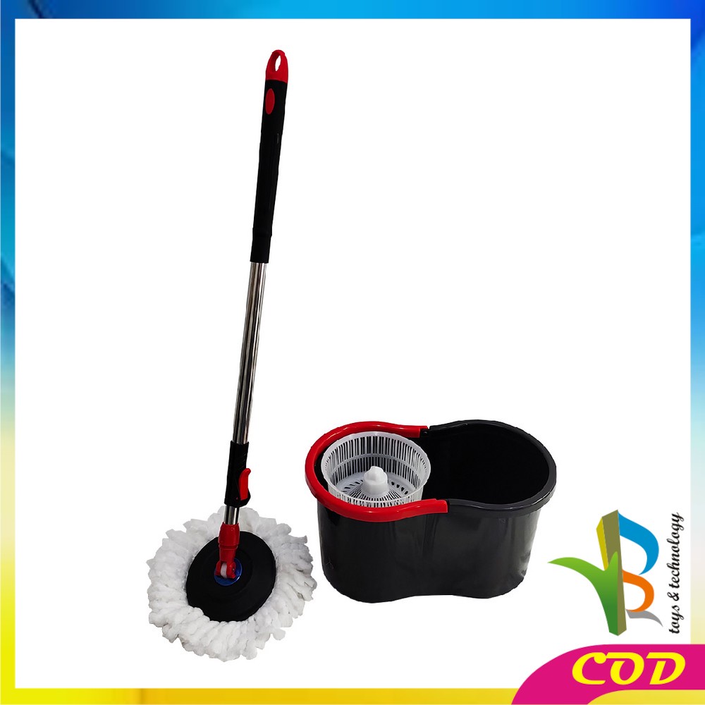 RB-C526 Alat Pel Lantai Dengan Ember Serbaguna / Pel Lantai Ultra Putar Praktis / Kain Pel Spin Mop Alat Pembersih Lantai