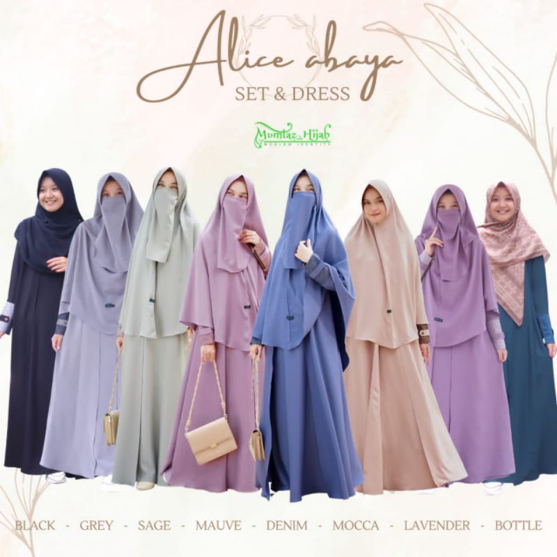 (PROMO RAMADHAN) TERLARIS GAMIS ALICE SET MUMTAZ/ABAYA SET ALICE/ABAYA MUMTAZ/ABAYA SET KHIMAR/GAMIS