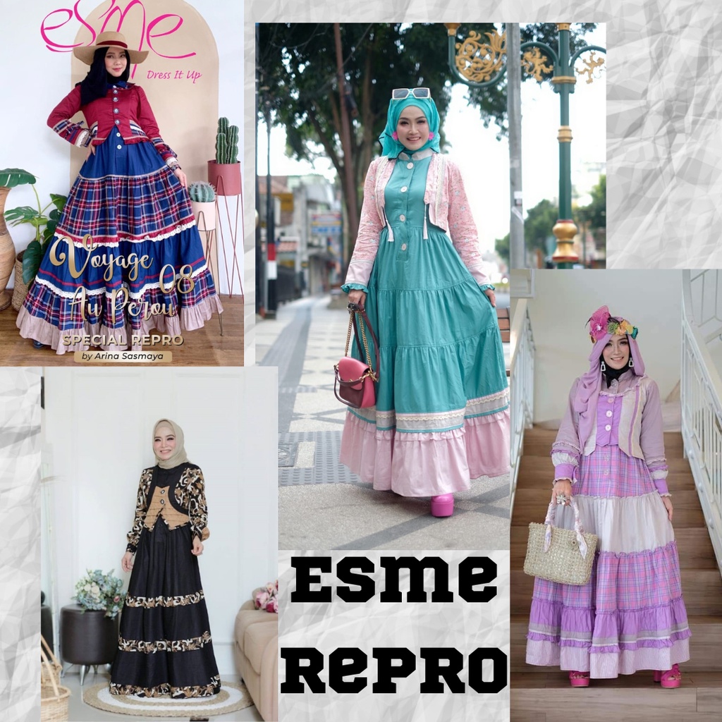 Gamis Esme Repro Fashion Wanita Muslim Original