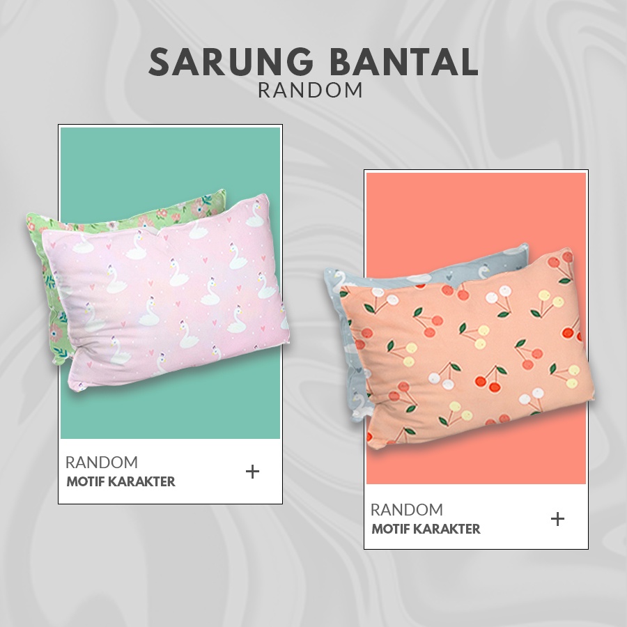 Sarung Bantal Polos Motif Karakter Motif Kotak (Random)