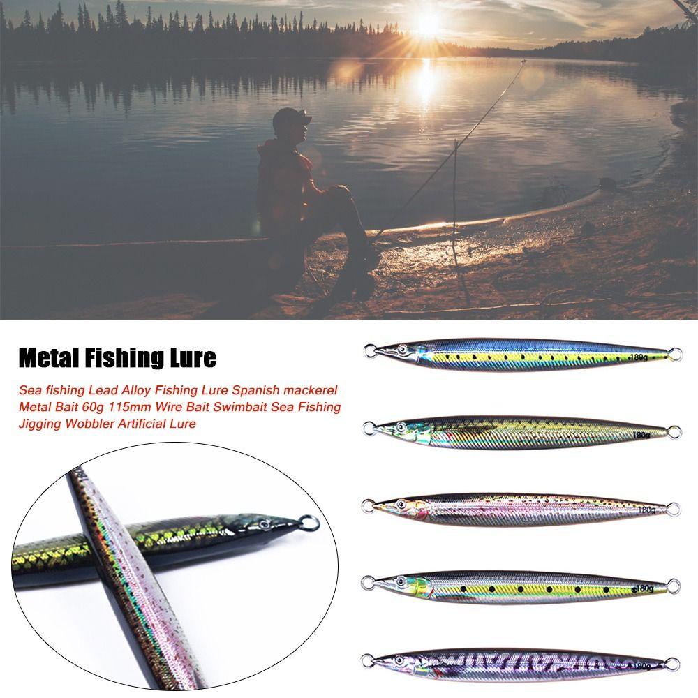 Top Metal Memancing Umpan 3d Dicetak Ikan Kecil 80g 100g 120g 150g 180g 4warna Spanyol