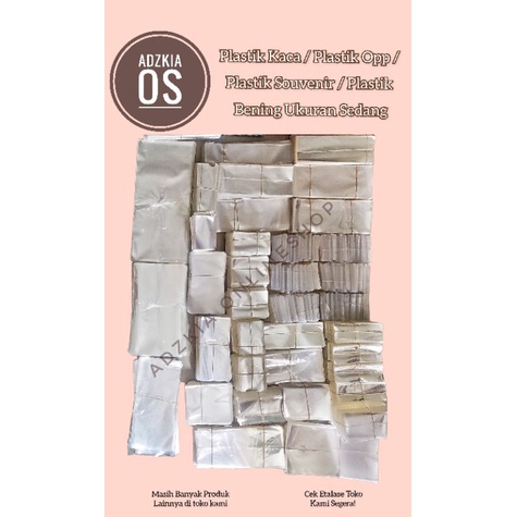 

Opp plastik Ukuran sedang / Plastik opp / plastik bening opp / plastik souvenir / plastik kaca