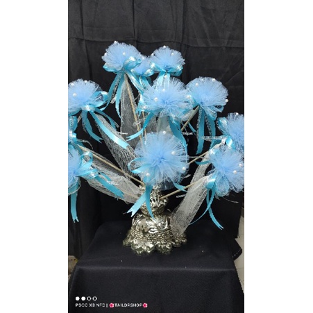 Bunga telur POMPOM , bunga telur,pokok telok, bunga tempat telur aqiqah, bunga telur pengantin, hias