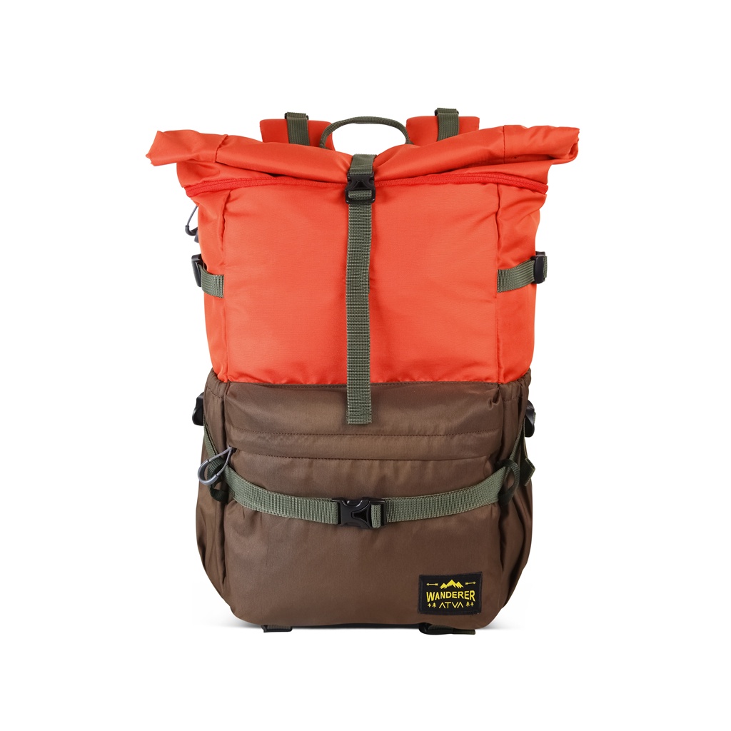 SAVANA JESPER ORIGINAL x ATVA Tas Ransel Outdoor Casual Pria Wanita Daily Backpack Kuliah Kampus Sekolah Tas Punggung Laptop Ukuran Besar 14 15 16 Inch Traveling Carrier Bagpack Rolltop Adventure Daypack Premium Roll Top Travel Bag Keren Terbaru Branded