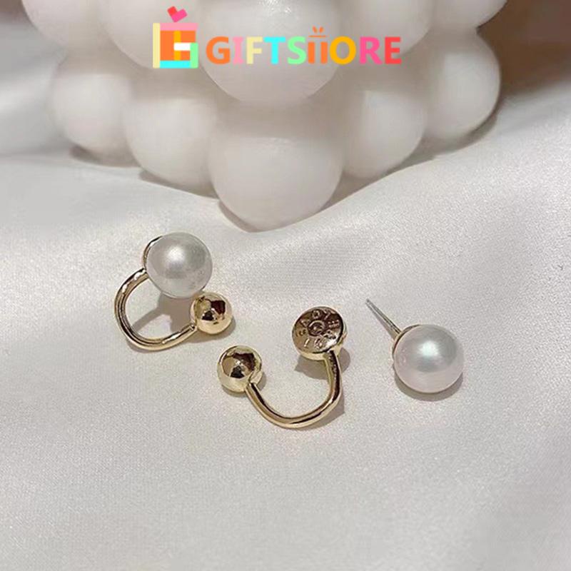 ✨COD Anting Stud S925 Silver Needle Aksen Mutiara Gaya Retro Korea Untuk Wanita-GS