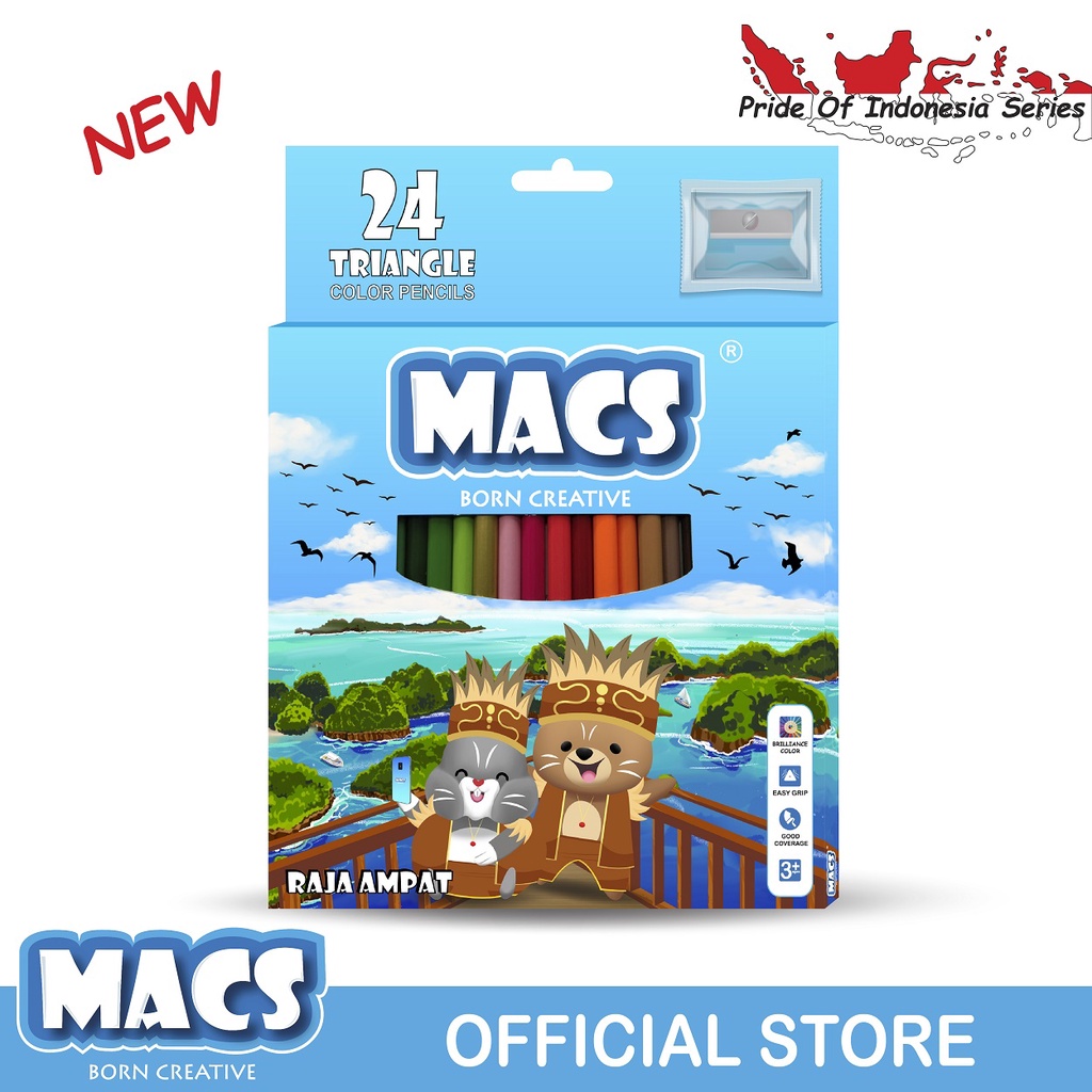 

Macs Pensil Warna Raja Ampat 24 Color Pencils