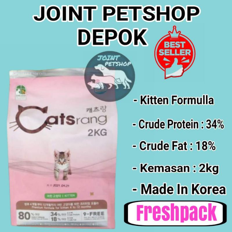 Catsrang Kitten 2kg Freshpack / Makanan Kucing Catsrang Kitten Formula 2kg