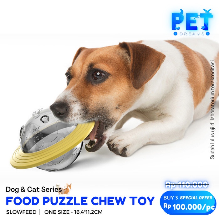 MAINAN GIGITAN ANJING TEMPAT MAKANAN SLOW FEEDER SLOT TREATS DOG PUPPY