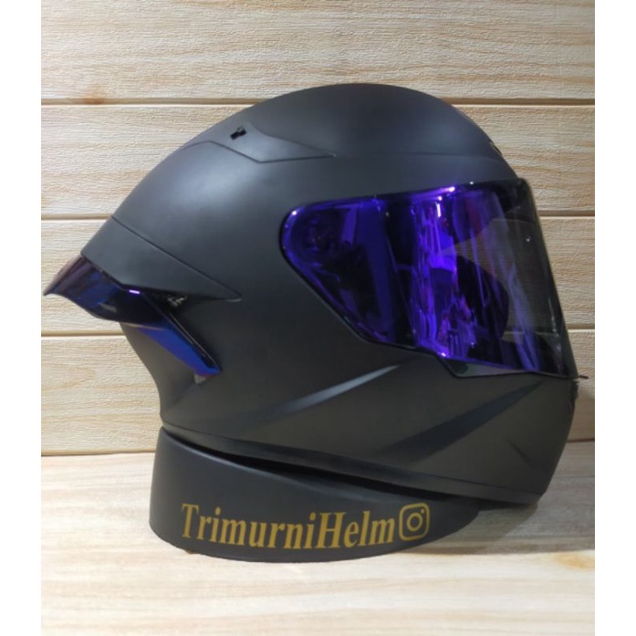 kyt tt course hitam doff paket ganteng