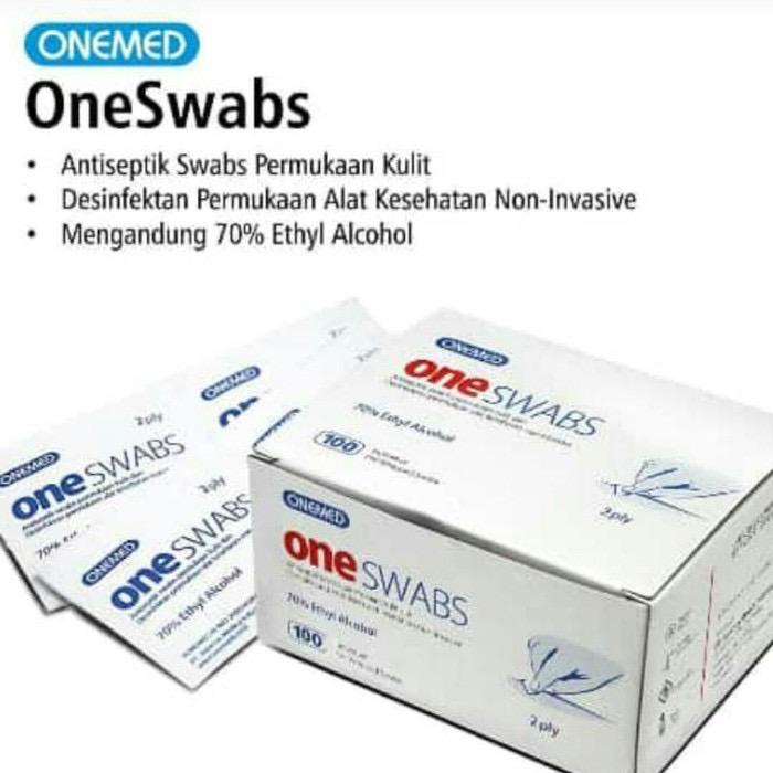 ALKOHOL SWAB ONE SWABS ONEMED KAPAS ALKOHOL TISU ALKOHOL ISI 100 2 PLY