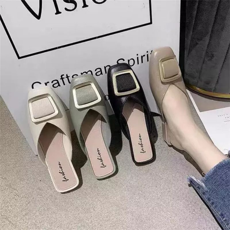 Minipetite SD2208 Sepatu sendal sandal tanpa tumit casual santai sehari hari ringan lentur termurah nyaman dipakai untuk anak 9 tahun sd dewasa size 36 - 40