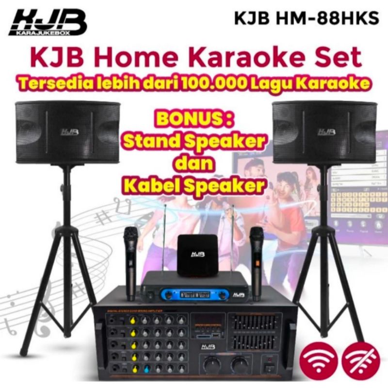 PAKET KARAOKE HOME KJB 10 INCH PLAYER STREMAING BLUETOOTH