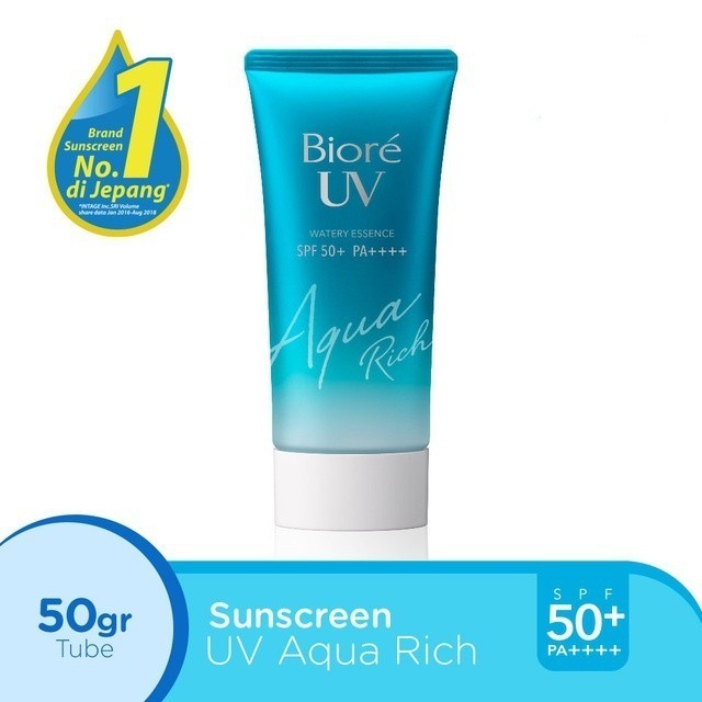 BIORE UV Aqua SunScreen Rich Watery Essence waterpoof SPF 50 + PA +