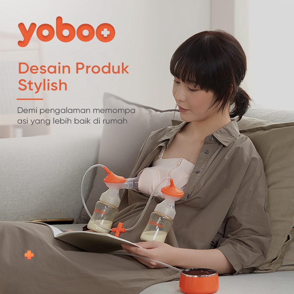 [Baby Friendly] YB-0003 Yoboo Alat Pompa Asi Elektrik Otomatis GANDA/ Double Handy Electric Breast Pump BPA Free