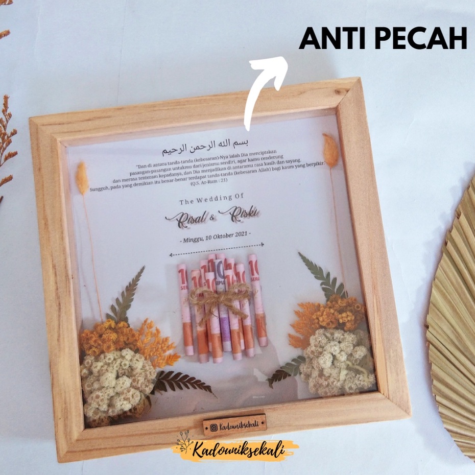 Mahar Rustic in Frame | Paket Kado Custom 3D