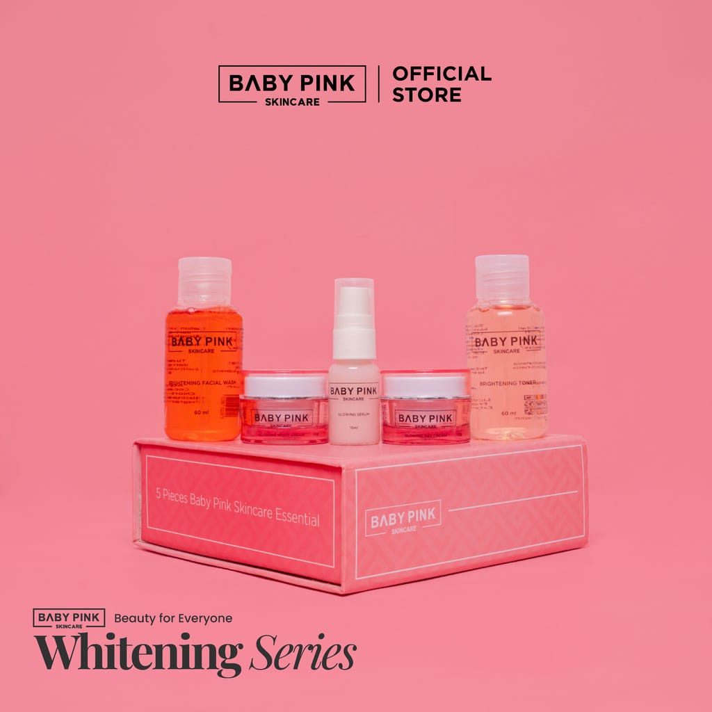 [ORIGINAL &amp; BONUS PARFUM] Baby Pink Skincare Paket Whitening Series Resmi BPOM