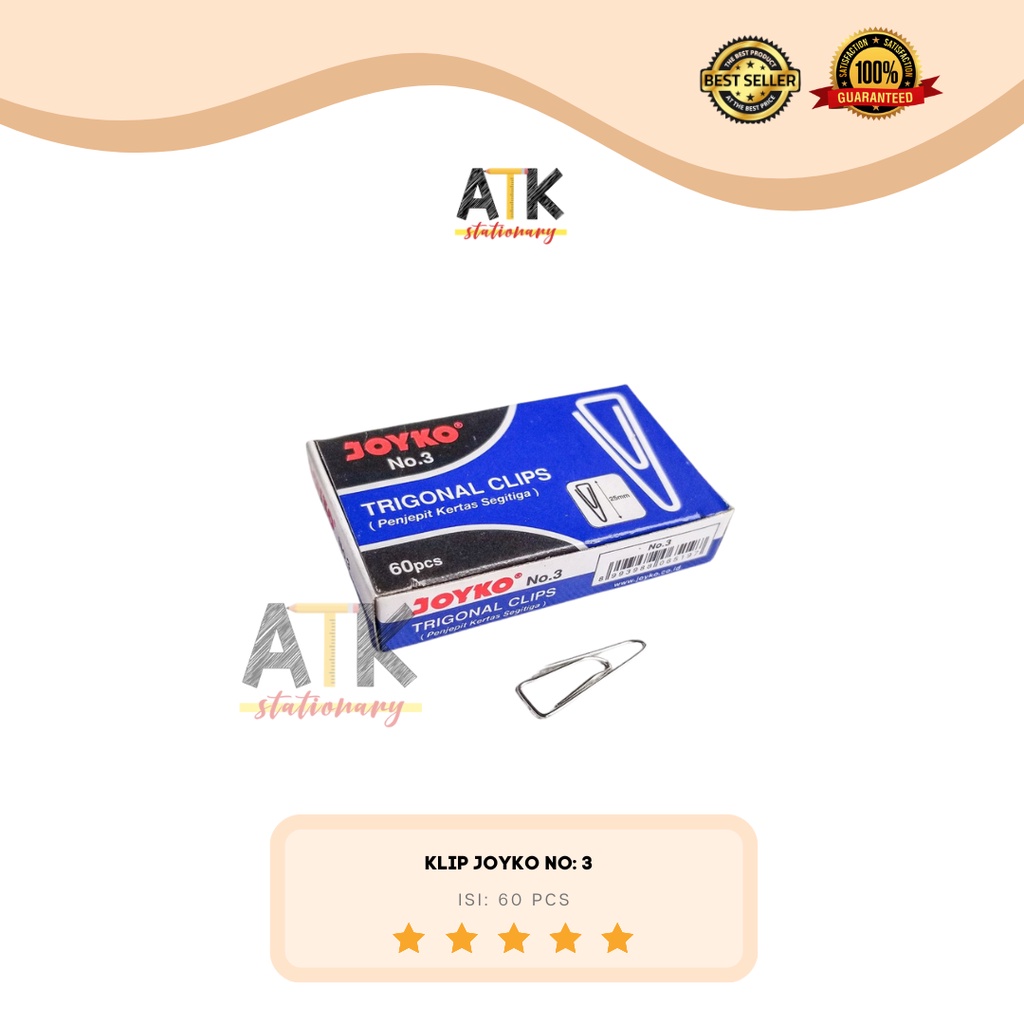 

Klip Kertas/ Trigonal Clips Joyko No: 3 atk