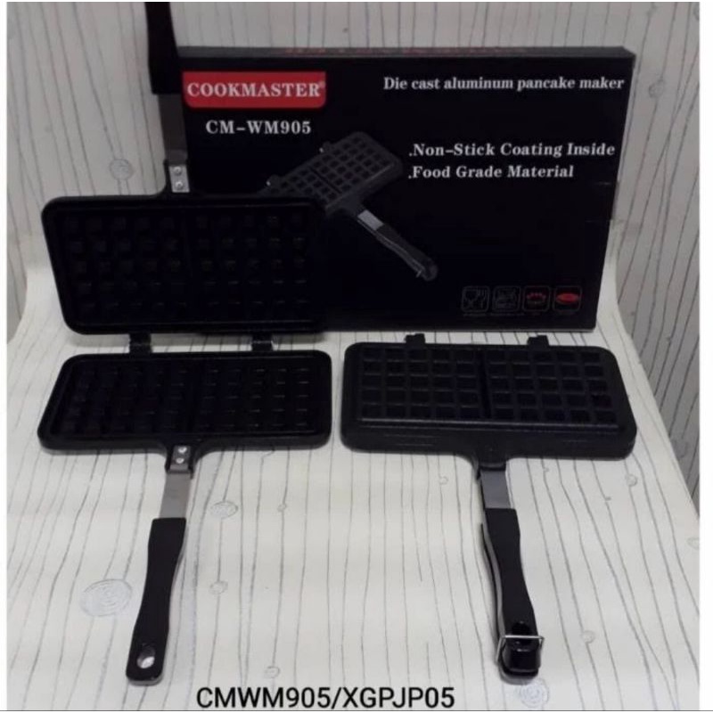 COOKMASTER PANCI CETAK WAFFLE CM WM 905 PERSEGI PANJANG WAFEL MAKER