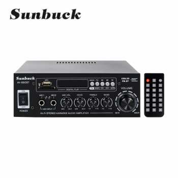 GS8U Ampli Hifi Bluetooth 5.0 Dac Sunbuck 2000 W  Karaoke Audio Home Stereo Amplifier 2 Channel With Remote Av-660bt 2000w HIFI Pasif Speaker 220v Black Or-i