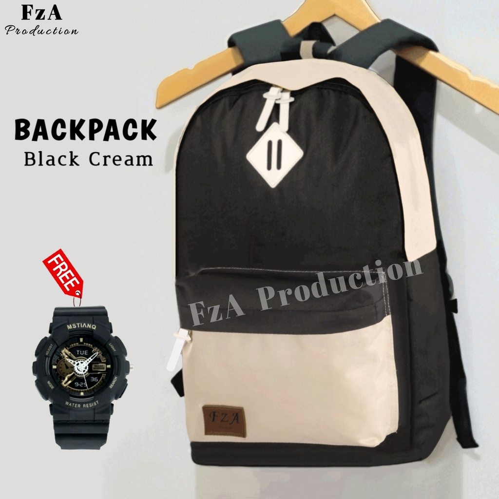 Tas Ransel Distro Tas punggung Tas Ransel Laptop Distro Backpack Original FzA FREE Jam Tangan Sport