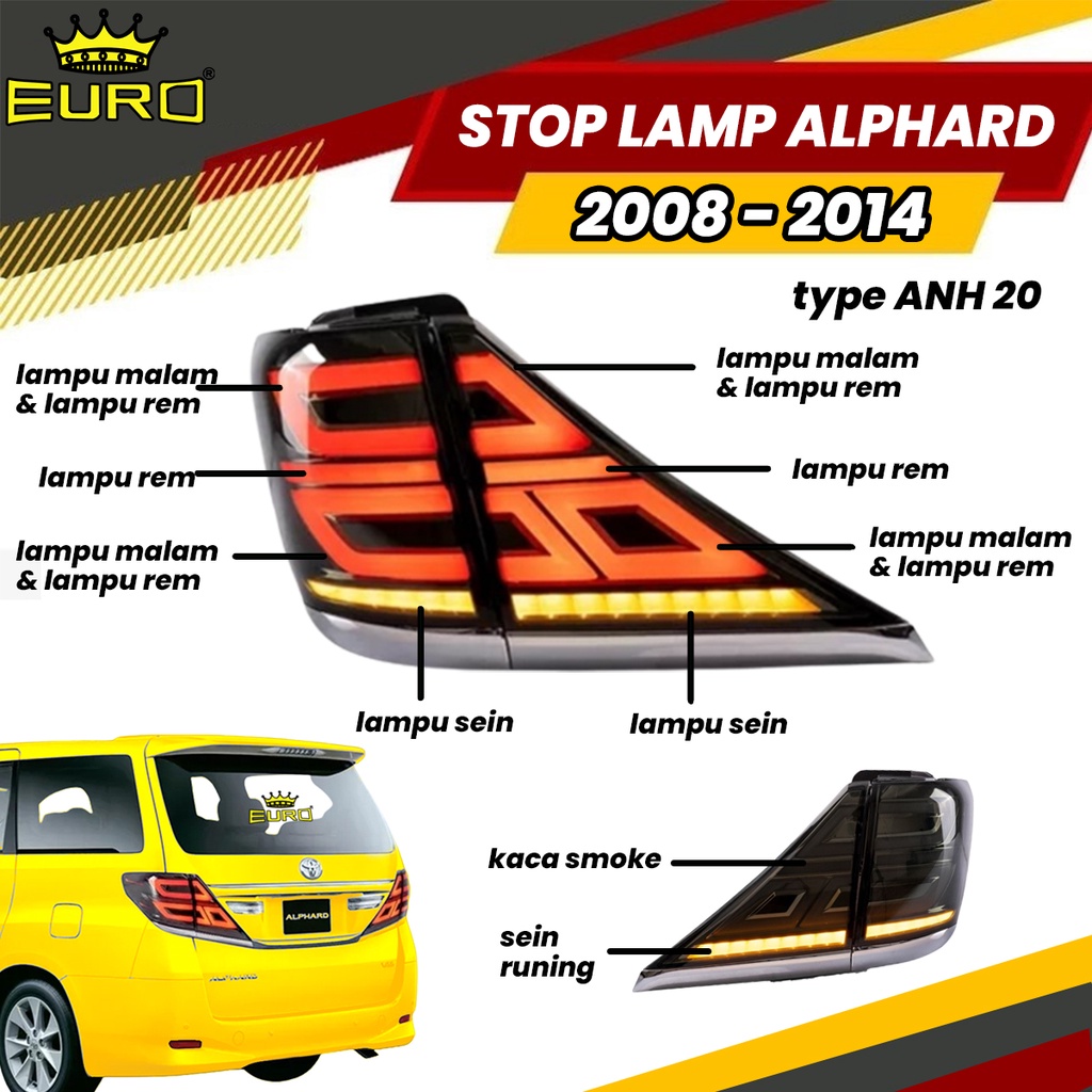 Yz Stop Lamp Toyota Vellfire/Alphard 2008-2014 Dynamic Led Sequential