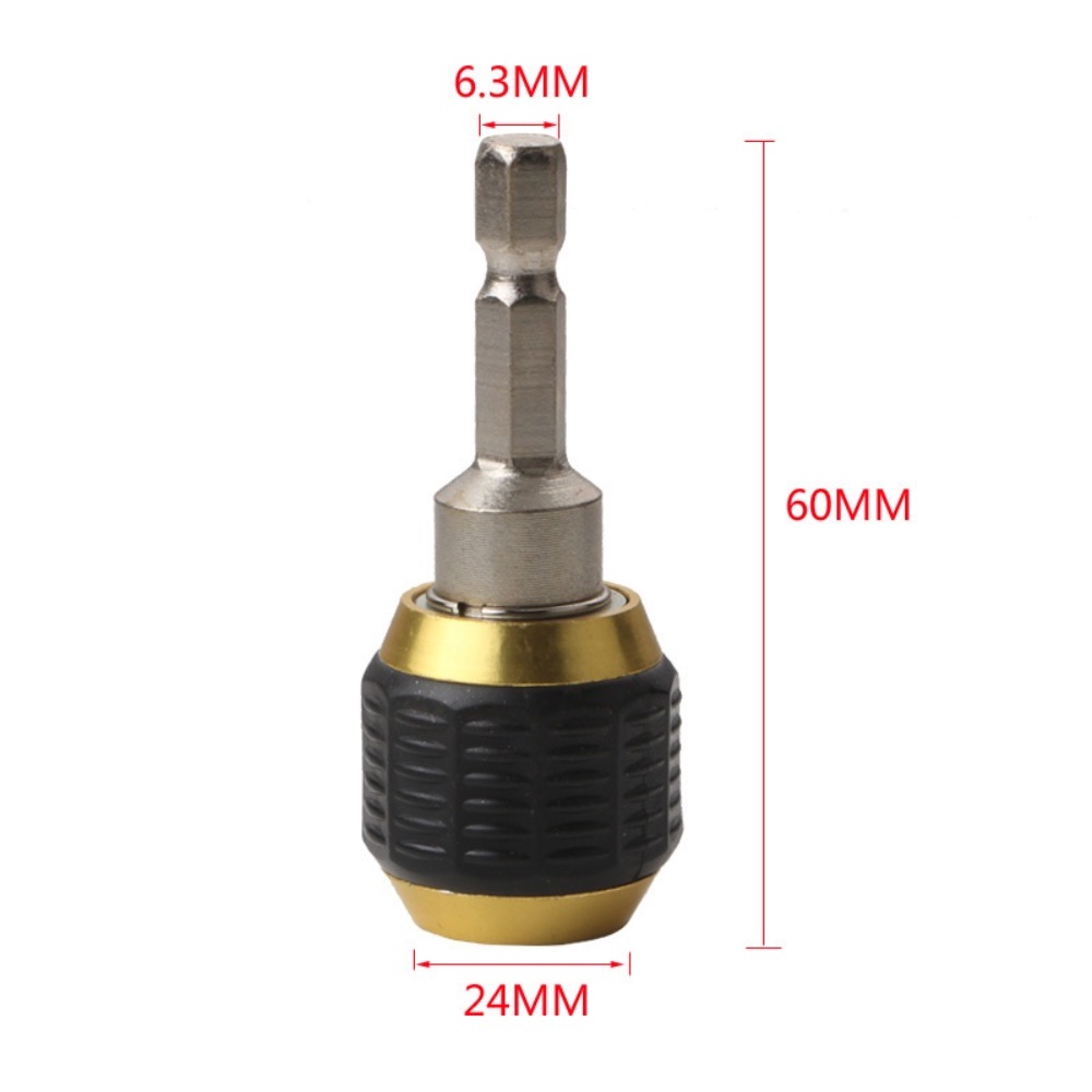 Alat Chuck Bor Konek Cepat, Batang Bor Heksagonal Kopling Cepat 60Mm, Inti Dalam Hex, Batang Penghubung Mengunci Sendiri, Dudukan Bor Bit Adaptor Chuck, Aksesori Alat Listrik