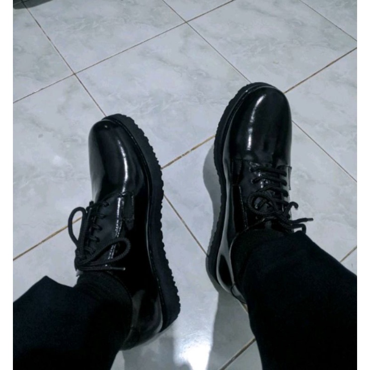 SEPATU PDH GIBSON KILAP KULIT SAPI ORIGINAL