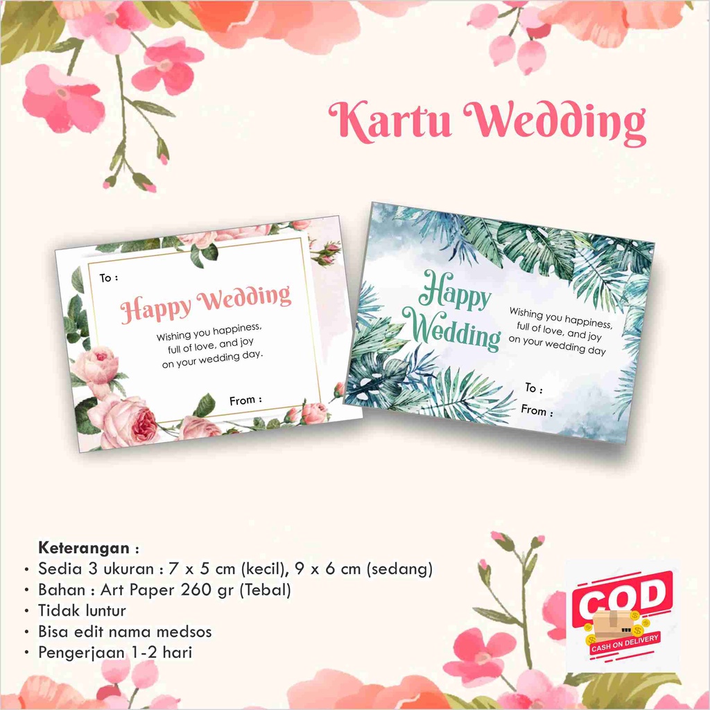 Jual Kartu Wedding / Pernikahan / Wedding card / Kartu ucapan Nikah