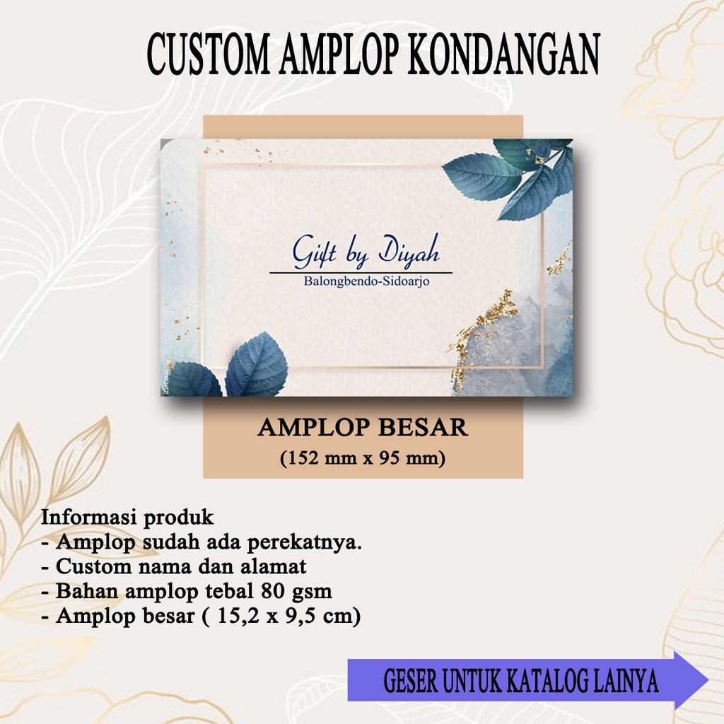 

Custom amplop kondangan - amplop paperline - amplop nama desain