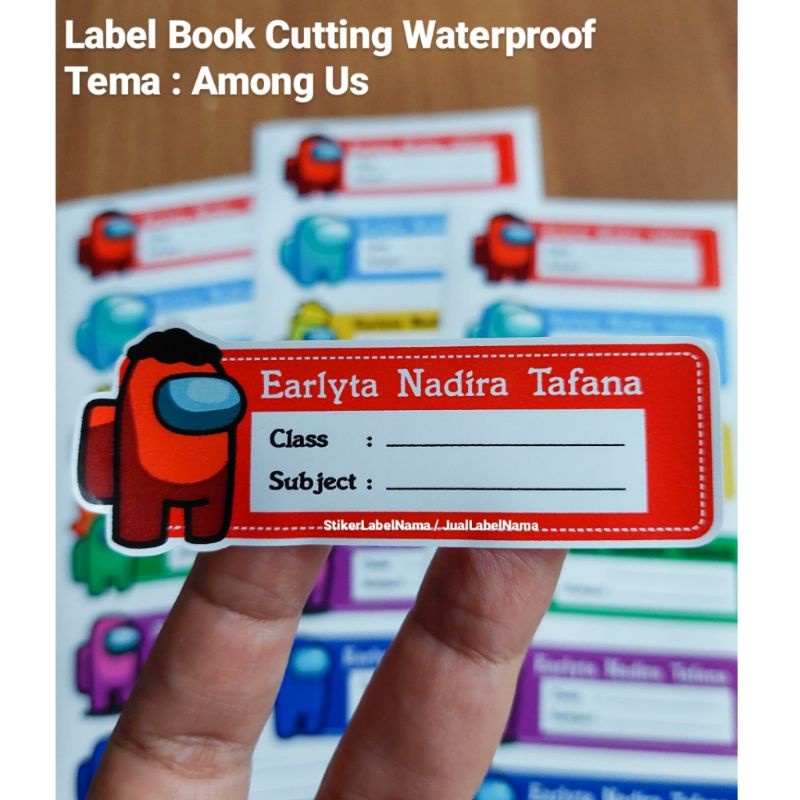 

AMONG US ~ LABEL BUKU WATERPROOF / LABEL BOOK WATERPROOF / STIKER BUKU / STIKER WATERPROOF