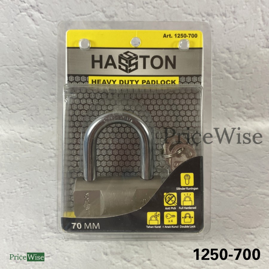 Gembok Bulat Leher Pendek 70 mm Hasston 1250-700 / Gembok Bambu Prohex