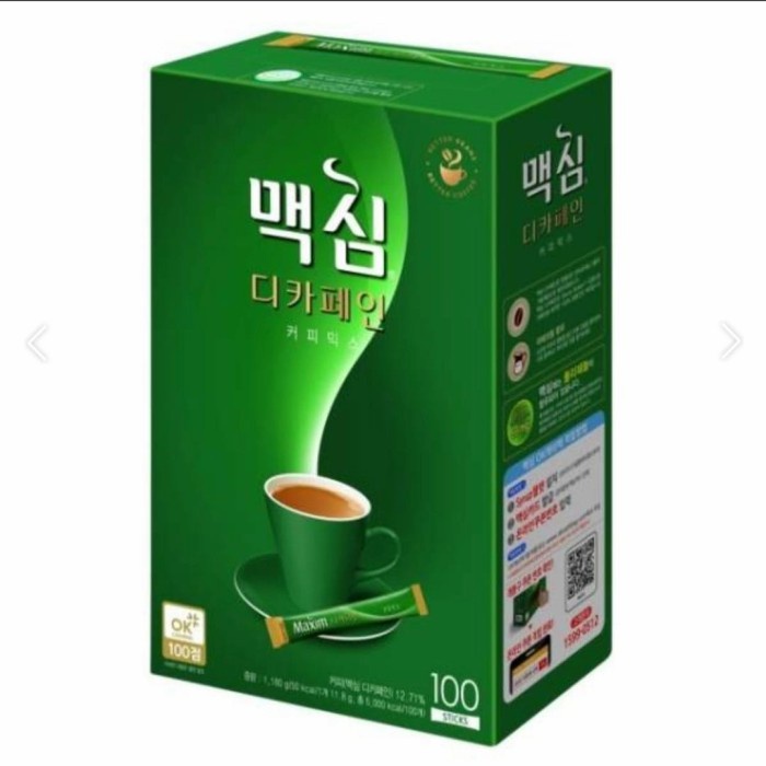 

MAXIM DECAFFEINATED COFFEE MIX ISI 100 STICKS/ KOPI KOREA/COFFEE KORE