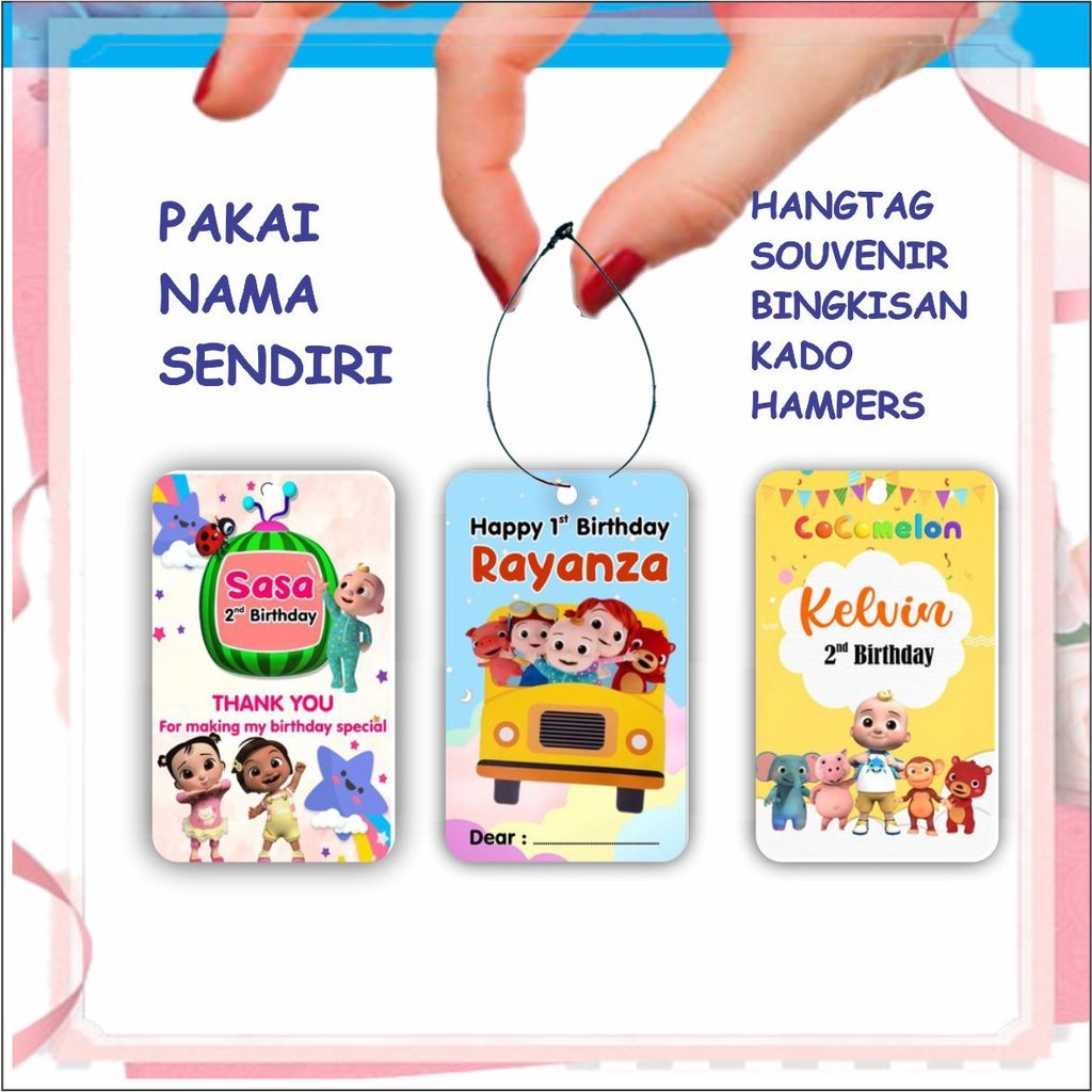 

ISKSTORE Hangtag bday ultah birthday ulang tahun Tag bday Tag nama Label tag ultah 4x6 (min 40 pcs)