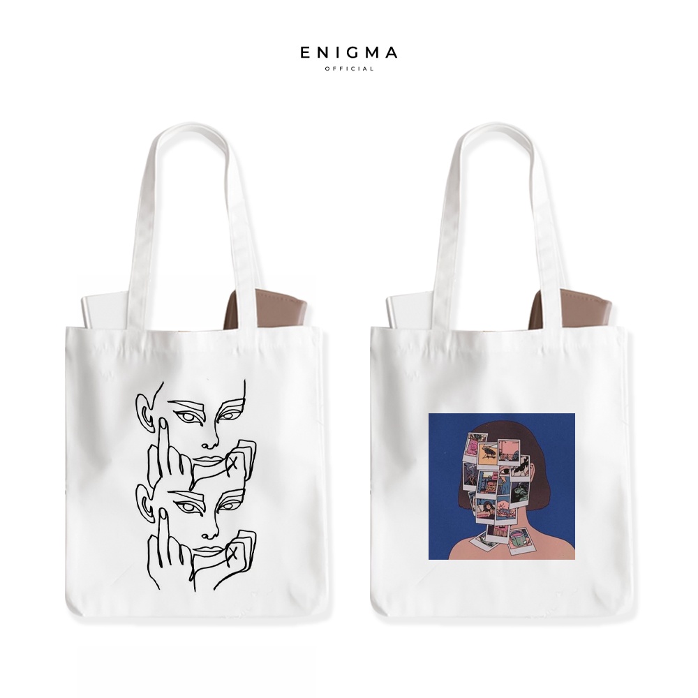 TERBARU TOTEBAG KANVAS TAS WANITA AESTHETIC ORIGINAL ENIGMA