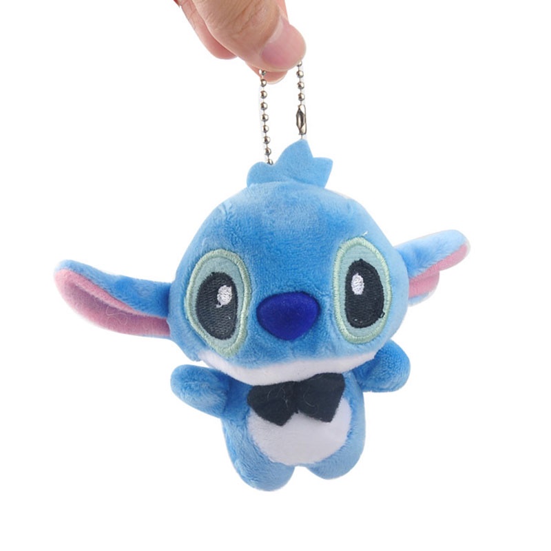 10 cm Kecil Mini Stitch Boneka Plush Animal Lucu Lilo Boneka Mainan Stich Gantungan Kunci