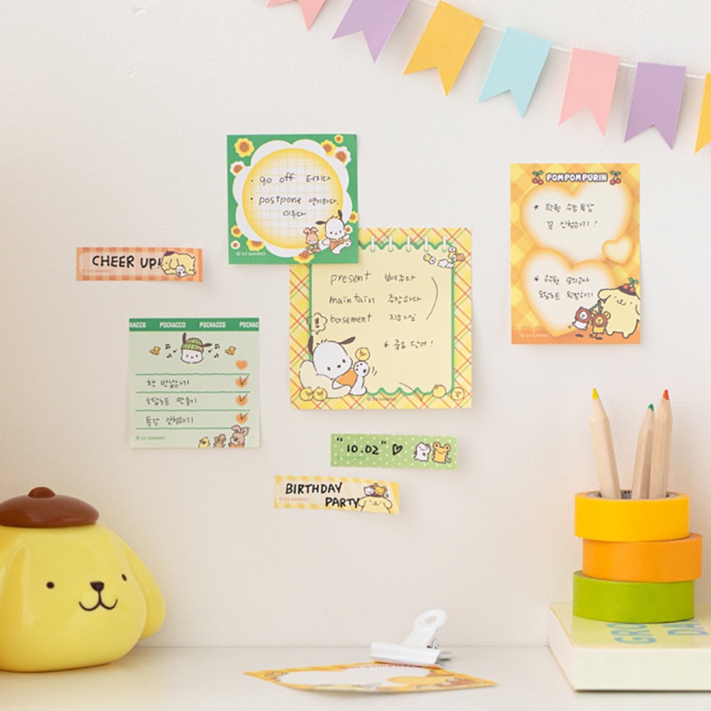 Kertas Memo Sticky Note / Post-It Motif Kartun Sanrios / Melody / Kuromi / Cinnamoroll Untuk Diary DIY