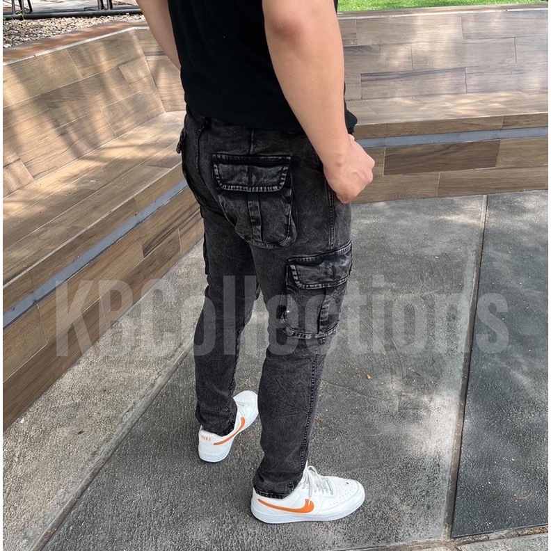 KBCollections Celana Biker Jeans Cargo