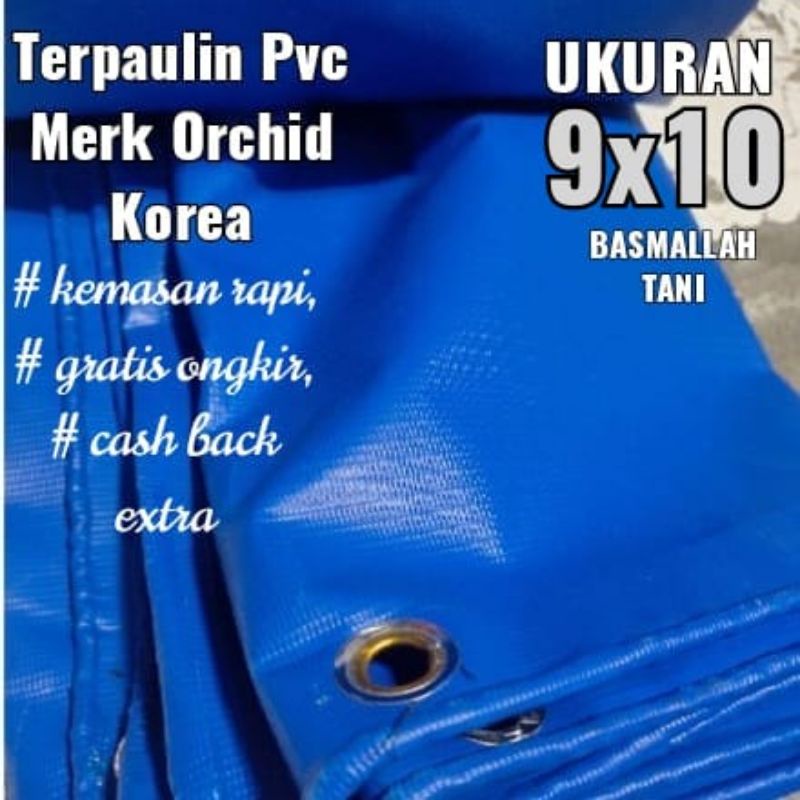 Terpaulin Pvc Merk Orchid Korea Ukuran 9x10 meter