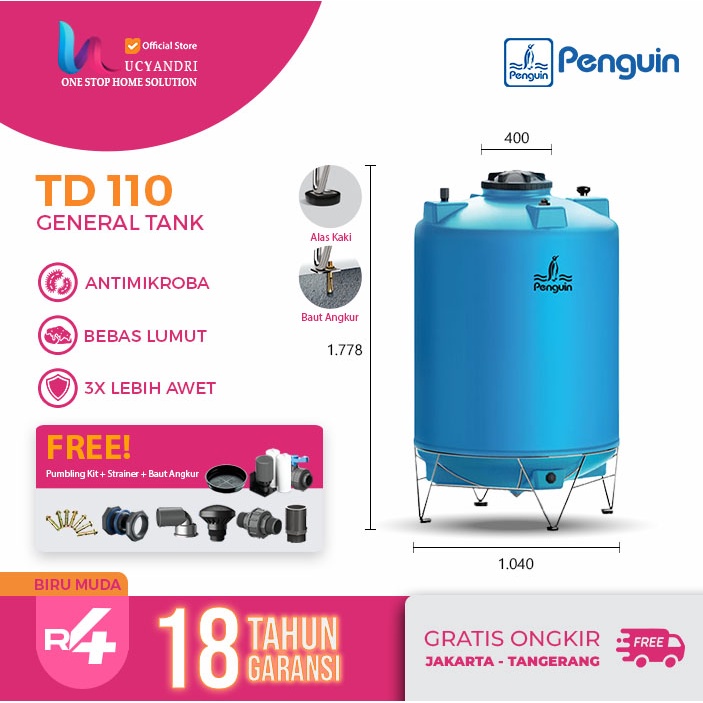 Tangki Air  Penguin TD 110 / Tandon Air / Toren Air