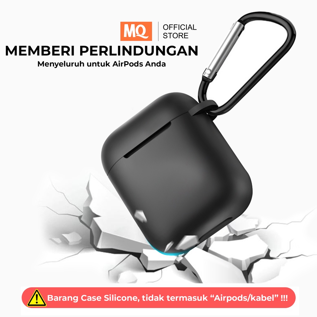 [ HANYA CASING ] MQ Silicone Case Untuk Airpods I12 with Hook Silica Gel Pouch Protection Case