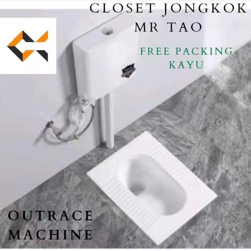 (KHUSUS INSTANT) Mr.Tao 1 Set Kloset Jongkok Keramik + Energy Saving Water Tank Closet Jongkok Flush