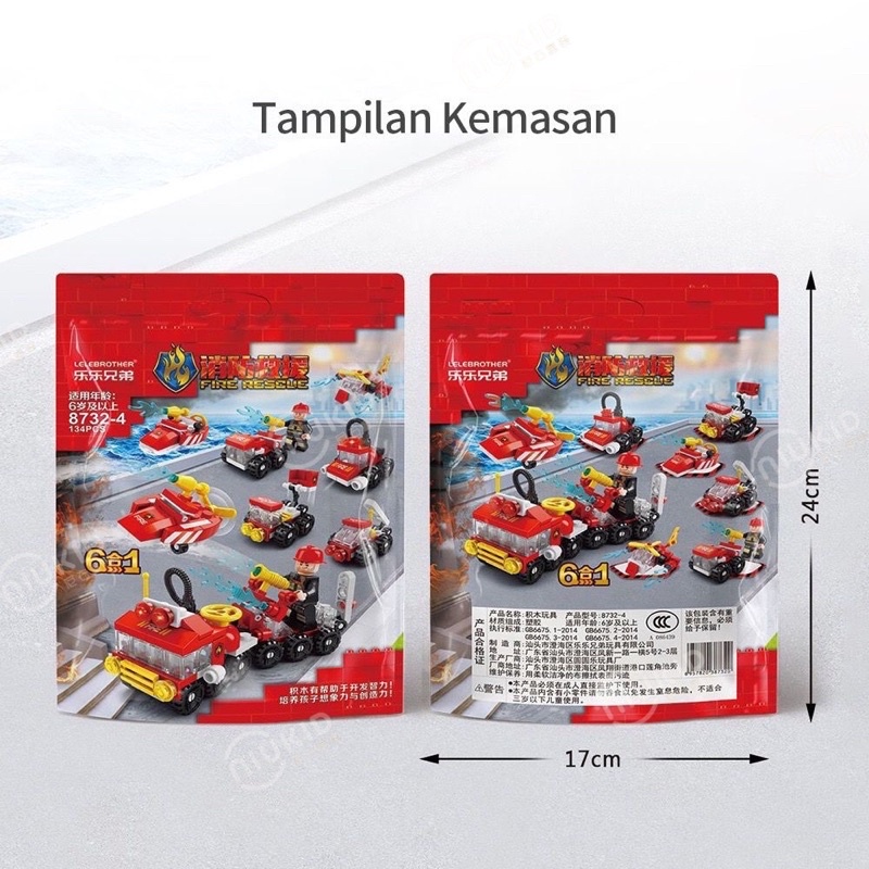 READY STOCK ✔️ Mainan 106-147Pcs + 1 Minifigure Building Blocks 6 In 1