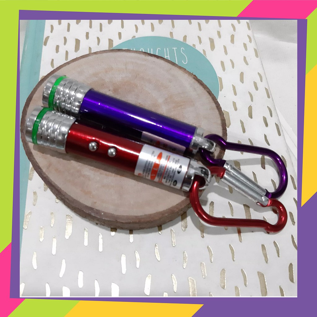 222E / Laser pointer murah 3 in 1 pen + gantungan kunci + senter